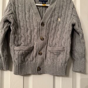 Polo by Ralph Lauren Kids Gray Cable Knit Cardigan